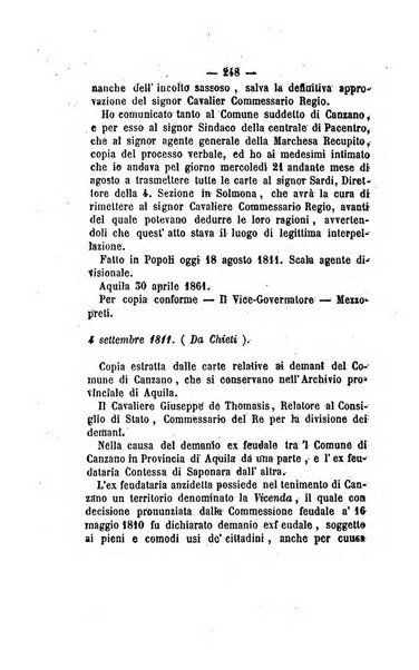 Bullettino delle ordinanze de' commissarj ripartitori de' demanj ex feudali e comunali nelle province napoletane in appendice degli atti eversivi della feudalita