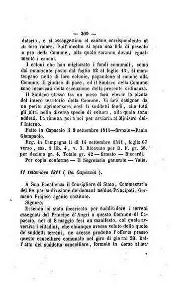 Bullettino delle ordinanze de' commissarj ripartitori de' demanj ex feudali e comunali nelle province napoletane in appendice degli atti eversivi della feudalita