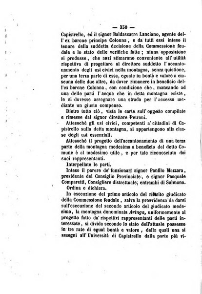 Bullettino delle ordinanze de' commissarj ripartitori de' demanj ex feudali e comunali nelle province napoletane in appendice degli atti eversivi della feudalita