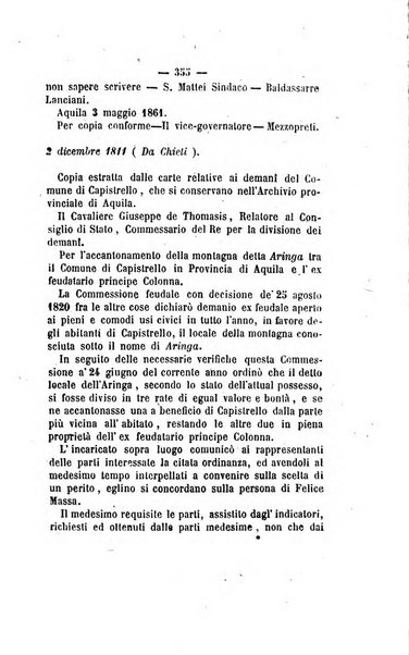 Bullettino delle ordinanze de' commissarj ripartitori de' demanj ex feudali e comunali nelle province napoletane in appendice degli atti eversivi della feudalita