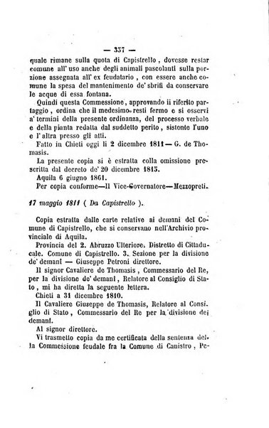 Bullettino delle ordinanze de' commissarj ripartitori de' demanj ex feudali e comunali nelle province napoletane in appendice degli atti eversivi della feudalita