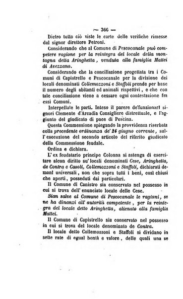 Bullettino delle ordinanze de' commissarj ripartitori de' demanj ex feudali e comunali nelle province napoletane in appendice degli atti eversivi della feudalita