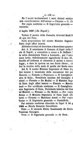 Bullettino delle ordinanze de' commissarj ripartitori de' demanj ex feudali e comunali nelle province napoletane in appendice degli atti eversivi della feudalita