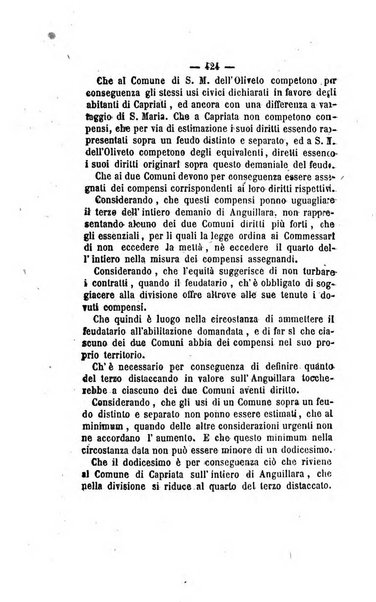 Bullettino delle ordinanze de' commissarj ripartitori de' demanj ex feudali e comunali nelle province napoletane in appendice degli atti eversivi della feudalita