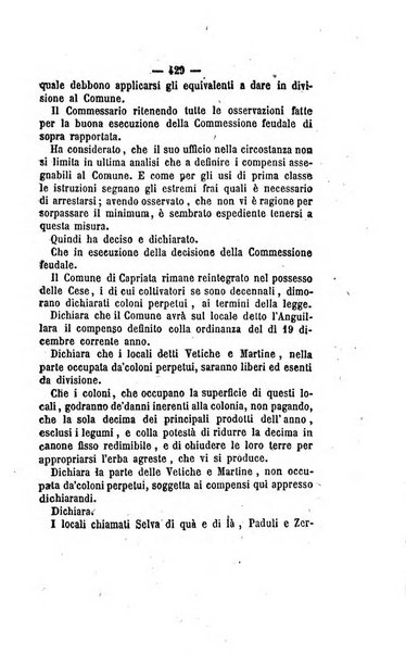 Bullettino delle ordinanze de' commissarj ripartitori de' demanj ex feudali e comunali nelle province napoletane in appendice degli atti eversivi della feudalita