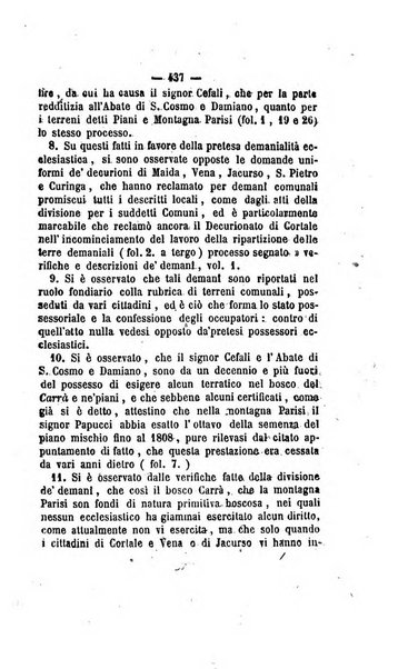 Bullettino delle ordinanze de' commissarj ripartitori de' demanj ex feudali e comunali nelle province napoletane in appendice degli atti eversivi della feudalita