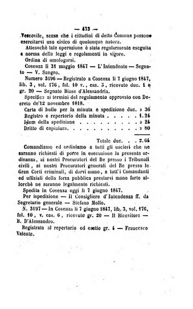 Bullettino delle ordinanze de' commissarj ripartitori de' demanj ex feudali e comunali nelle province napoletane in appendice degli atti eversivi della feudalita