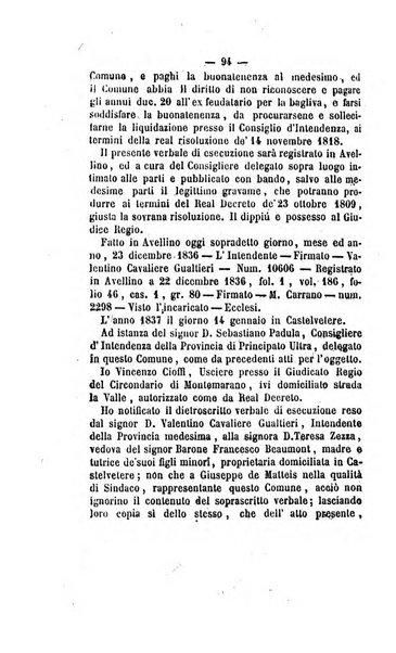 Bullettino delle ordinanze de' commissarj ripartitori de' demanj ex feudali e comunali nelle province napoletane in appendice degli atti eversivi della feudalita