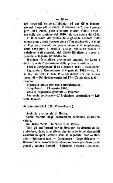 Bullettino delle ordinanze de' commissarj ripartitori de' demanj ex feudali e comunali nelle province napoletane in appendice degli atti eversivi della feudalita