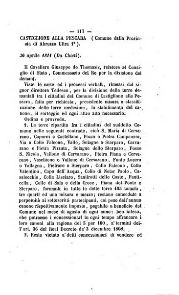 Bullettino delle ordinanze de' commissarj ripartitori de' demanj ex feudali e comunali nelle province napoletane in appendice degli atti eversivi della feudalita