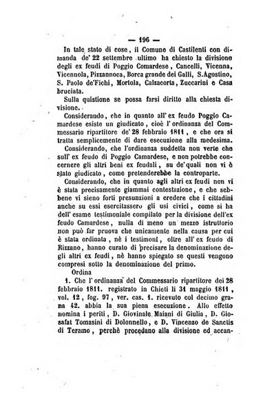 Bullettino delle ordinanze de' commissarj ripartitori de' demanj ex feudali e comunali nelle province napoletane in appendice degli atti eversivi della feudalita