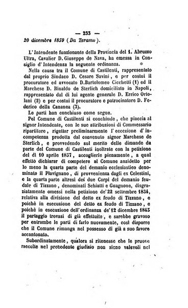 Bullettino delle ordinanze de' commissarj ripartitori de' demanj ex feudali e comunali nelle province napoletane in appendice degli atti eversivi della feudalita