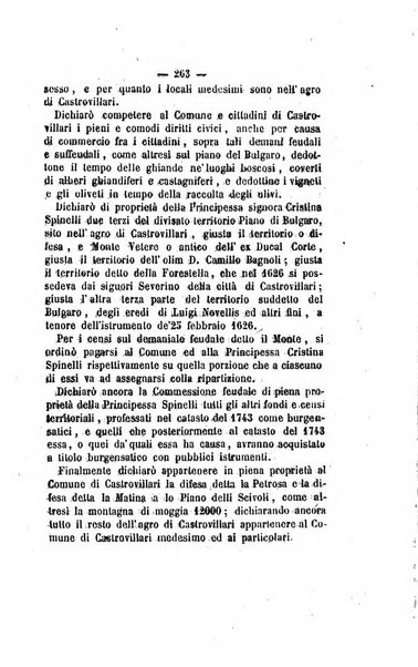 Bullettino delle ordinanze de' commissarj ripartitori de' demanj ex feudali e comunali nelle province napoletane in appendice degli atti eversivi della feudalita