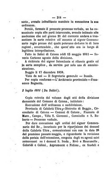 Bullettino delle ordinanze de' commissarj ripartitori de' demanj ex feudali e comunali nelle province napoletane in appendice degli atti eversivi della feudalita