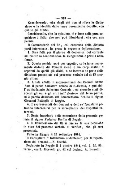 Bullettino delle ordinanze de' commissarj ripartitori de' demanj ex feudali e comunali nelle province napoletane in appendice degli atti eversivi della feudalita