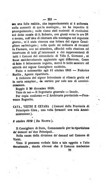 Bullettino delle ordinanze de' commissarj ripartitori de' demanj ex feudali e comunali nelle province napoletane in appendice degli atti eversivi della feudalita