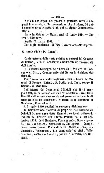 Bullettino delle ordinanze de' commissarj ripartitori de' demanj ex feudali e comunali nelle province napoletane in appendice degli atti eversivi della feudalita