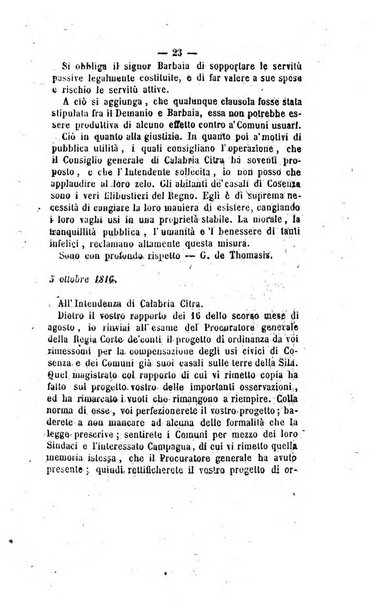 Bullettino delle ordinanze de' commissarj ripartitori de' demanj ex feudali e comunali nelle province napoletane in appendice degli atti eversivi della feudalita