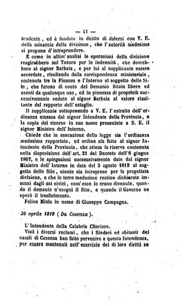 Bullettino delle ordinanze de' commissarj ripartitori de' demanj ex feudali e comunali nelle province napoletane in appendice degli atti eversivi della feudalita