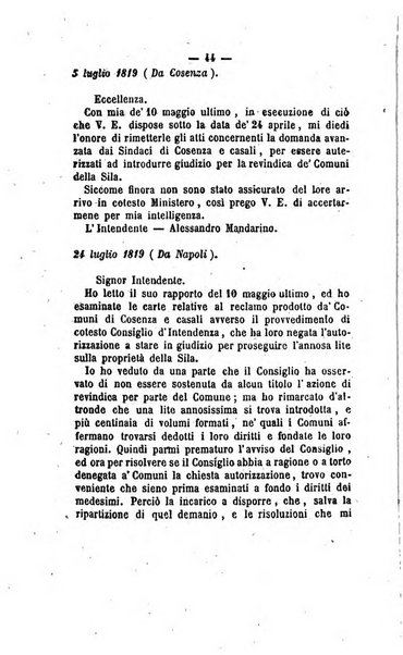 Bullettino delle ordinanze de' commissarj ripartitori de' demanj ex feudali e comunali nelle province napoletane in appendice degli atti eversivi della feudalita