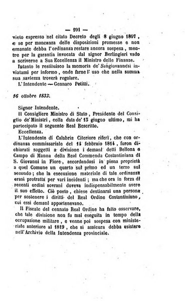 Bullettino delle ordinanze de' commissarj ripartitori de' demanj ex feudali e comunali nelle province napoletane in appendice degli atti eversivi della feudalita