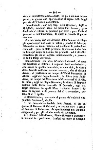 Bullettino delle ordinanze de' commissarj ripartitori de' demanj ex feudali e comunali nelle province napoletane in appendice degli atti eversivi della feudalita