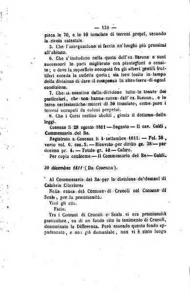 Bullettino delle ordinanze de' commissarj ripartitori de' demanj ex feudali e comunali nelle province napoletane in appendice degli atti eversivi della feudalita