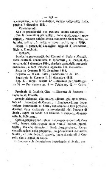 Bullettino delle ordinanze de' commissarj ripartitori de' demanj ex feudali e comunali nelle province napoletane in appendice degli atti eversivi della feudalita