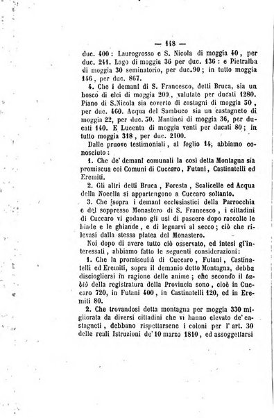 Bullettino delle ordinanze de' commissarj ripartitori de' demanj ex feudali e comunali nelle province napoletane in appendice degli atti eversivi della feudalita