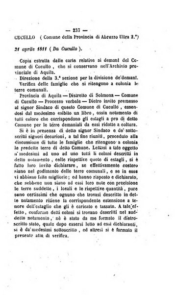 Bullettino delle ordinanze de' commissarj ripartitori de' demanj ex feudali e comunali nelle province napoletane in appendice degli atti eversivi della feudalita