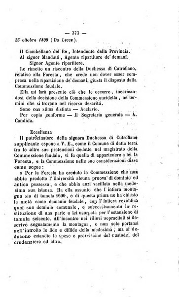 Bullettino delle ordinanze de' commissarj ripartitori de' demanj ex feudali e comunali nelle province napoletane in appendice degli atti eversivi della feudalita