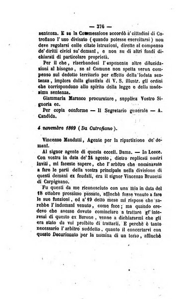 Bullettino delle ordinanze de' commissarj ripartitori de' demanj ex feudali e comunali nelle province napoletane in appendice degli atti eversivi della feudalita