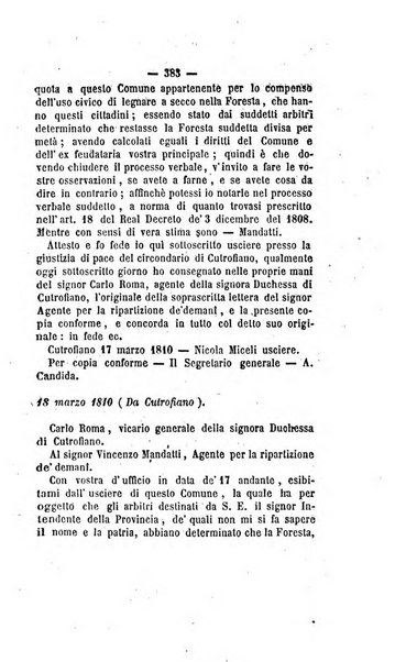 Bullettino delle ordinanze de' commissarj ripartitori de' demanj ex feudali e comunali nelle province napoletane in appendice degli atti eversivi della feudalita