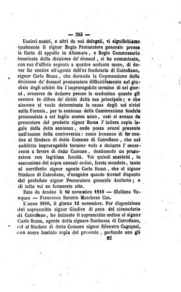 Bullettino delle ordinanze de' commissarj ripartitori de' demanj ex feudali e comunali nelle province napoletane in appendice degli atti eversivi della feudalita