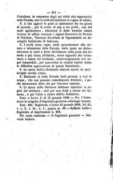 Bullettino delle ordinanze de' commissarj ripartitori de' demanj ex feudali e comunali nelle province napoletane in appendice degli atti eversivi della feudalita