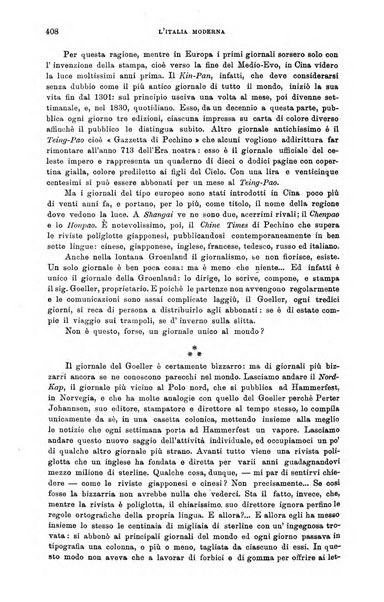 L'Italia moderna rivista dei problemi della vita italiana