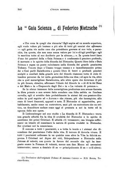 L'Italia moderna rivista dei problemi della vita italiana