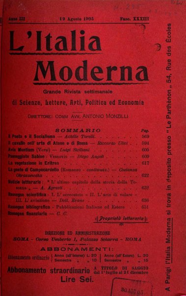 L'Italia moderna rivista dei problemi della vita italiana