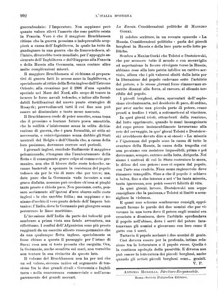 L'Italia moderna rivista dei problemi della vita italiana