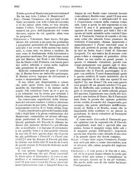 L'Italia moderna rivista dei problemi della vita italiana