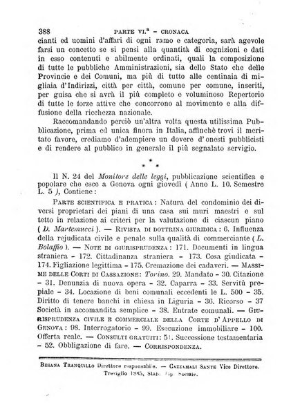 [l monitore delle pubbliche amministrazioni giornale di dottrina e giurisprudenza pei comuni e per le provincie del Regno