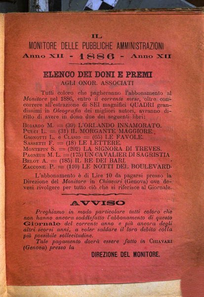 [l monitore delle pubbliche amministrazioni giornale di dottrina e giurisprudenza pei comuni e per le provincie del Regno