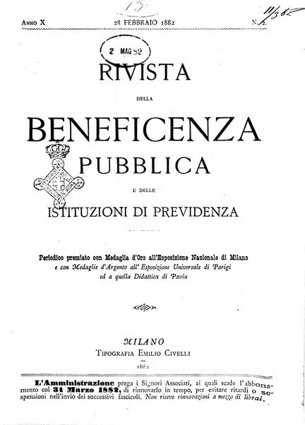 Rivista della beneficenza pubblica e delle istituzioni di previdenza