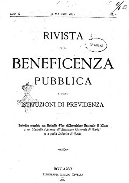 Rivista della beneficenza pubblica e delle istituzioni di previdenza