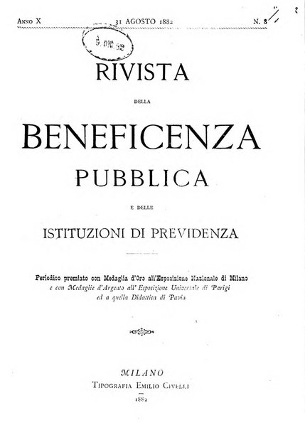 Rivista della beneficenza pubblica e delle istituzioni di previdenza