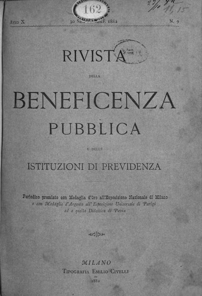 Rivista della beneficenza pubblica e delle istituzioni di previdenza