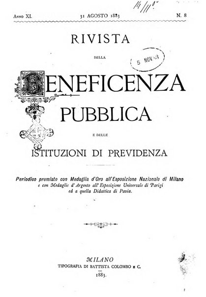 Rivista della beneficenza pubblica e delle istituzioni di previdenza