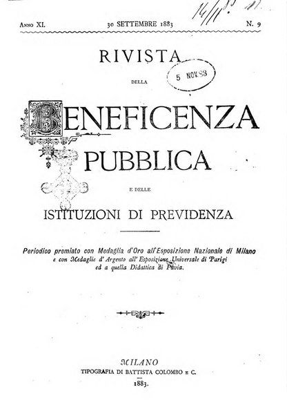 Rivista della beneficenza pubblica e delle istituzioni di previdenza