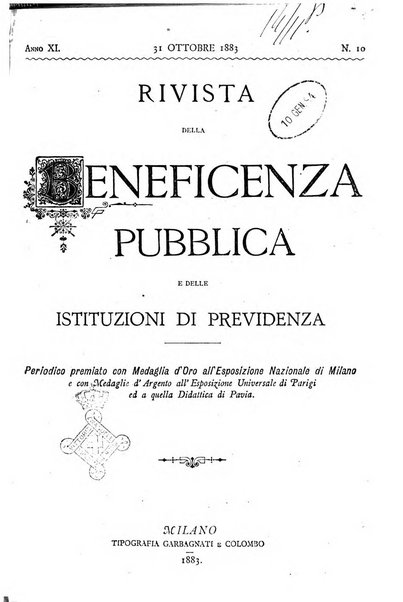 Rivista della beneficenza pubblica e delle istituzioni di previdenza