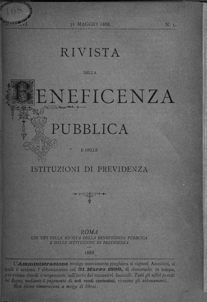 Rivista della beneficenza pubblica e delle istituzioni di previdenza